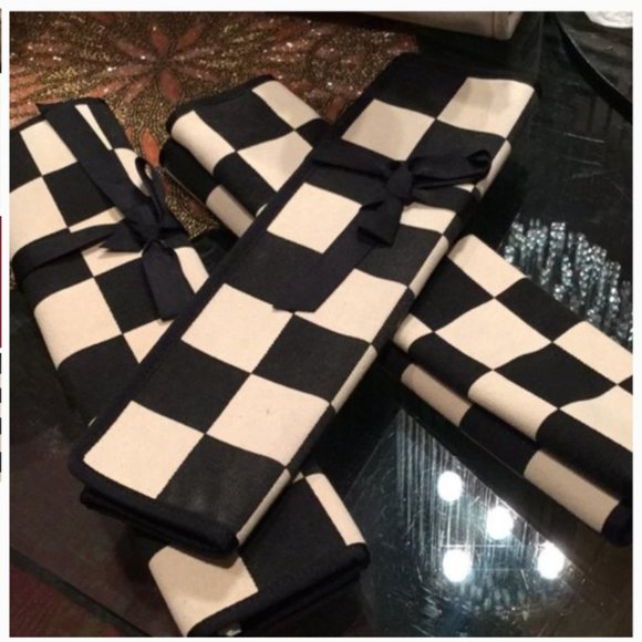 kate spade RARE COLLECTORS george game tote bag checkers tic tac toe nwt - Picture 5 of 7